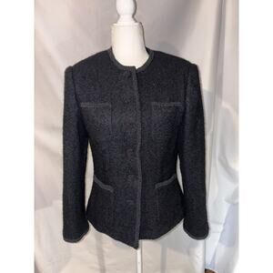 Susan Bristol Wool Blazer Jacket Woman’s Size 8 Black Elegant
